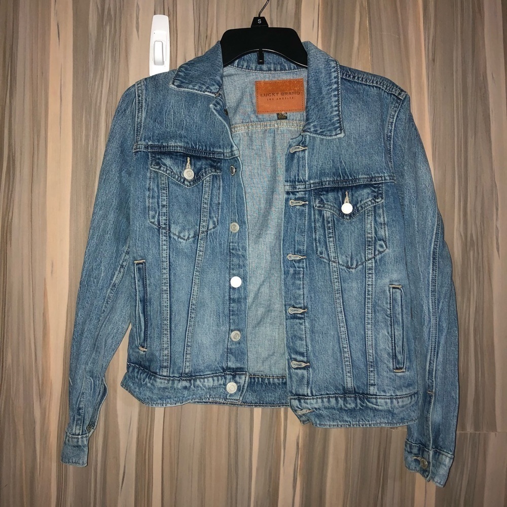 Lucky Brand denim jean jacket size small western denim coat boho jacket - Picture 2 of 6